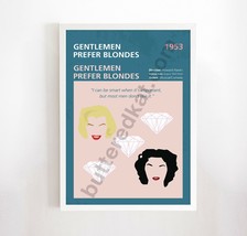 Gentlemen Prefer Blondes (1953) Minimalistic Film Poster - £11.68 GBP+