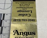 Vintage Matchbook Cover  The Angus Restaurant  Okeechobee, FL  gmg  Unst... - $12.38
