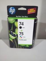 HP 74 Black &amp; 75 Tri-Color Ink Cartridges Genuine EXP 01/11 - $23.75