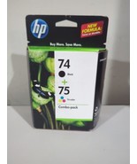 HP 74 Black &amp; 75 Tri-Color Ink Cartridges Genuine EXP 01/11 - $23.75