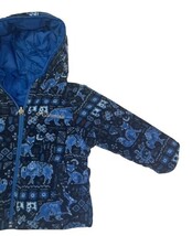 Columbia Toddler Reversible Puffer Jacket Blue 12–18M Hooded Winter Coat image 7