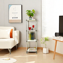 Korean White 4-Tier Heavy Duty Stainless Steel Shelving 100lb - $63.99