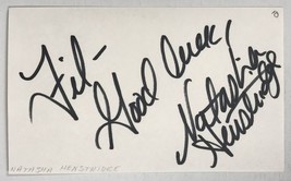 Natasha Henstridge Signed Autographed 3x5 Index Card - $15.00