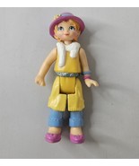 FISHER PRICE GO ANYWHERE Sweet Streets Dollhouse WOMAN LADY in YELLOW DR... - $14.80
