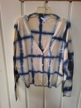 Time and Tru Blue Tie Dye Lightweight Cardigan Sweater L NWT - $17.82