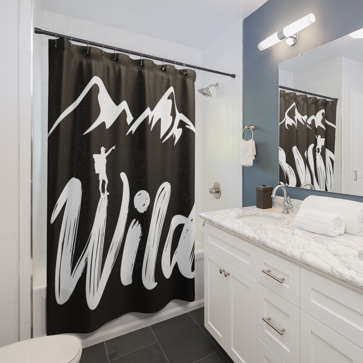 Nature's Explorer Shower Curtain: Unleash Your Wild Spirit in the Bathroom - $62.83