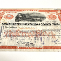 1950 Cleveland Railway Company Preferred Stock Share Certificate Transfe... - £144.19 GBP