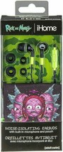NEW iHome Rick and Morty Adult Swim Noise Isolating Earbuds Headphones Phone Mic - £5.97 GBP