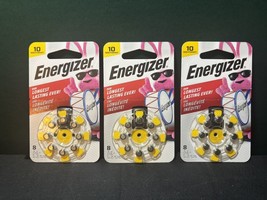  3 Packs Energizer Size 10 Yellow Hearing Aid Batteries New - $6.51