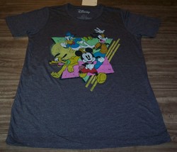 Women&#39;s Teen Walt Disney Mickey Mouse Donald Duck Goofy T-shirt Small New - £15.57 GBP