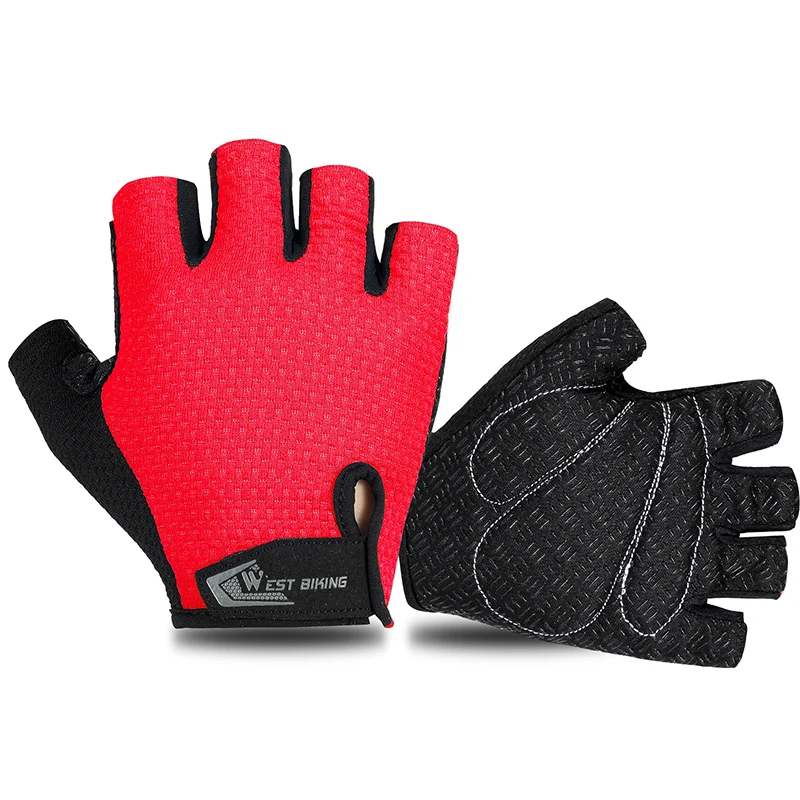 WEST BI Summer Motorcycle Fingerless Gloves Bicycle Accessories Mtb Cycling Glov - $113.33