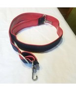 Vintage Skyway Wool Blue and Red Vinyl Luggage Strap 36&quot; Adjustable - £14.89 GBP