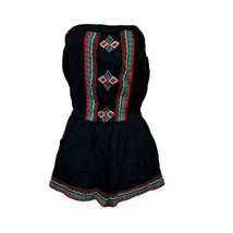 Angie Anthropologie Embroidered Boho Southwestern Romper Shorts pockets ... - $15.83