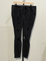 Torrid Womens Distressed Ripped Bombshell Skinny Black Jeans Size 12R - £16.89 GBP