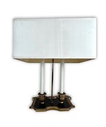 Vintage Solid Brass French Style Bouillotte Lamp Burman Co White Shade 2... - £78.44 GBP