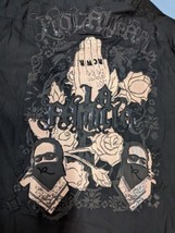 VTG Rocawear Embroidered Sequins SpellOut Black Button Shirt Rap HipHop ... - £38.84 GBP