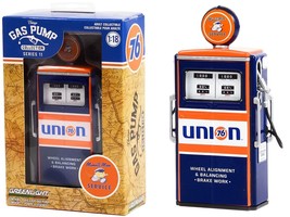 1954 Tokheim 350 Twin Gas Pump &quot;Union 76 Minute Man Service&quot; Dark Blue and Oran - £19.21 GBP