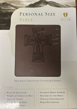 CSB Personal Size Reference Bible Brown Celtic Cross LeatherTouch - - £39.56 GBP