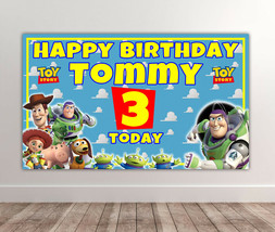2 X TOY STORY Personalised Birthday Backdrop - Toy Story Banner 40x24 In... - £14.33 GBP