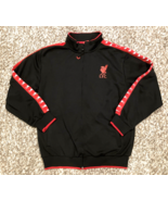 Liverpool Football Club Jacket Mens Medium Black Full Zip LFC Warm Up Tr... - $44.43