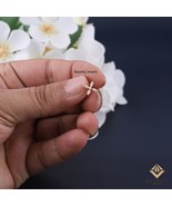 Poppy Natural Diamond Stud, 14K Solid Gold earring, 10K Gold Cluster Ear... - $195.00