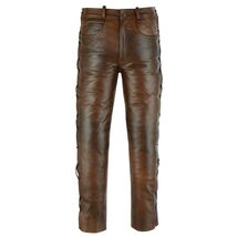Dark Brown Leather Pants Men's - $120.00