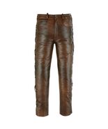 Dark Brown Leather Pants Men's - $120.00