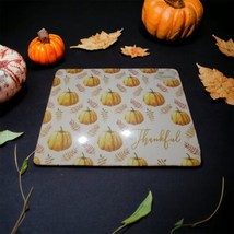Pumpkins Fall Thanksgiving 12&quot;x16&quot; Cork Hardboard Placemats Gather Home NWT - £21.87 GBP