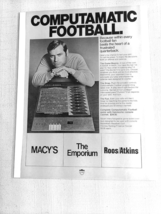 1971 Ad Computamatic Football Game - $8.99