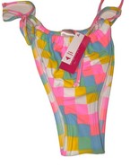 Xhilaration “Super Cheeky” Multi-Color Checkered Size M(4-6) Bikini Bottom - $8.12