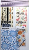 Scrapbooking Sticker Lot Pack of 5 Borders, sun & Moon, Water Stickpotamus &More - $8.00