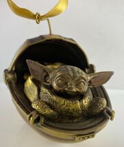 Disney Star Wars Bronze Baby Yoda The Child Sketchbook Ornament Mandalor... - $32.05 CAD
