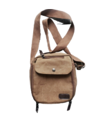 Harwish Canvas Crossbody Messenger Bag Satchel Unisex Travel Bag Brown - £14.04 GBP