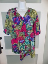 Maggie Lawrence Floral Print  Button Down Blouse Size 14/16 Women&#39;s EUC - £13.94 GBP