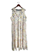 Old Navy Pink Pastel Floral Ruffled Midi Swing Dress Sz 2XL NWT - $29.99