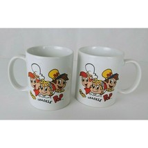 Kellogg SNAP CRACKLE POP 2001 Rice Krispies Cereal Set Of 2 Coffee Mugs - $14.84