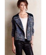 NWT $248 ANTHROPOLOGIE FLORA MOTO JACKET SWEATER by ANNA STUDIO FRANCE S - $79.99