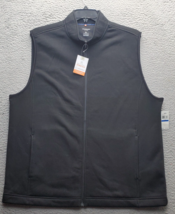 Van Heusen Vest Men XL Black Golf Performance Classic Fit Natural Stretc... - $34.46