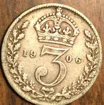 1906 Uk Gb Great Britain Silver Threepence Coin - £3.83 GBP