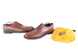 Vtg Florsheim Mens 11 2A 5 Nail Leather Kenmoor Long Wingtip Dress Shoes... - $148.45