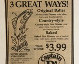 1980’s Captain D’s Restaurant Vintage Print Ad Advertisement pa13 - $7.91
