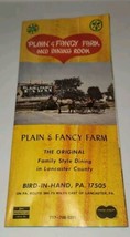 VTG Lancaster Pa Plain &amp; Fany Farm The Gay Nineties Travel Flyer Brochure 1970&#39;s - $9.99