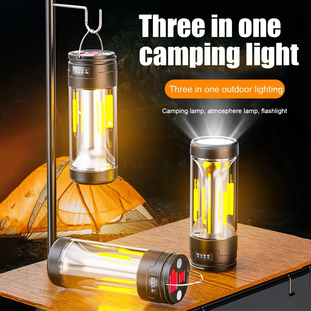 LED Camping Lantern Mini With Power Bank Tent Lights USB-C Rechargeable For - £16.03 GBP+