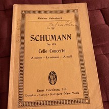 Robert Schumann, Op. 129 Cello Concerto A Minor.Pocket Score, England. - £40.42 GBP