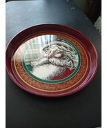 Vintage 12&quot; Nobel Hall Santa Claus Tin Tray Christmas &amp; holiday  - $24.74