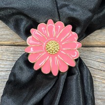 Pink Flower Enamel Western Scarf Slide or Tee Clip - £16.28 GBP