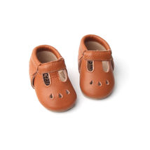 Starbie Baby Moccasins Leather Brown Baby Shoes Toddler Shoes Loafers  - £14.22 GBP