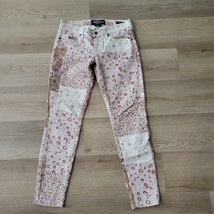 Lucky Brand Jeans Women 4/27 Charlie Skinny Boho Paisly Print Denim Stretch - £13.95 GBP
