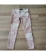 Lucky Brand Jeans Women 4/27 Charlie Skinny Boho Paisly Print Denim Stretch - $24.35 CAD