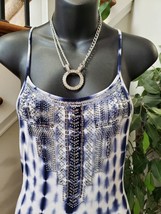 Express Women&#39;s Blue Rayon Sleeveless Strappy Casual Long Maxi Dress Size Medium - £24.51 GBP